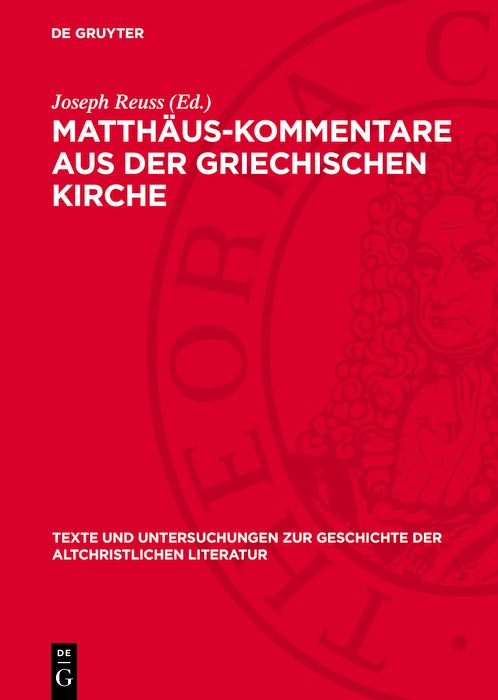 Cover image for Matthäus-Kommentare aus der griechischen Kirche, isbn: 9783112706220