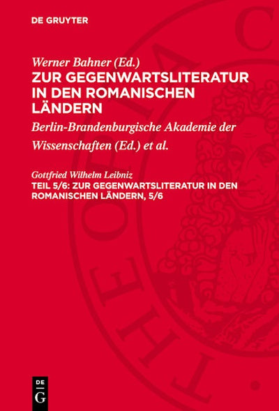 Zur Gegenwartsliteratur in den romanischen Ländern. Teil 5/6