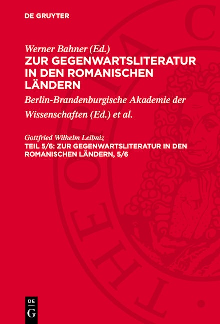 Zur Gegenwartsliteratur in den romanischen Ländern. Teil 5/6
