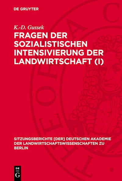 Fragen der sozialistischen Intensivierung der Landwirtschaft (I)