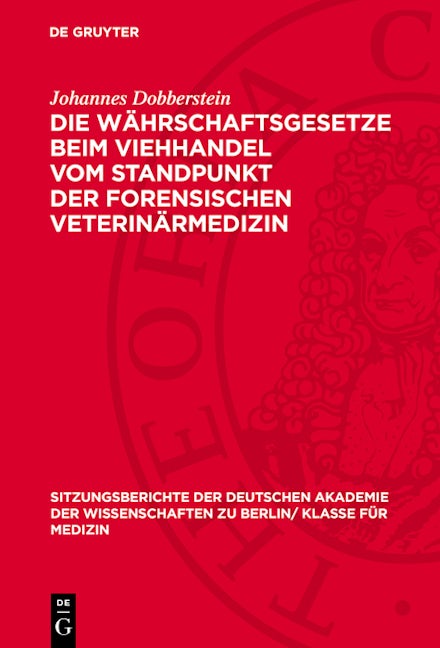 Die Währschaftsgesetze beim Viehhandel vom Standpunkt der forensischen Veterinärmedizin