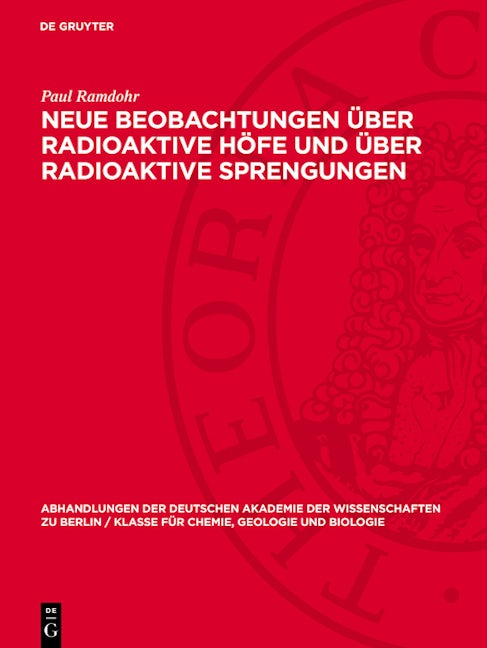Neue Beobachtungen über radioaktive Höfe und über radioaktive Sprengungen