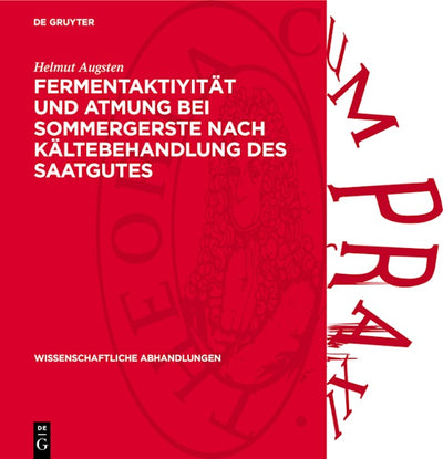 Fermentaktiyität und Atmung bei Sommergerste nach Kältebehandlung des Saatgutes