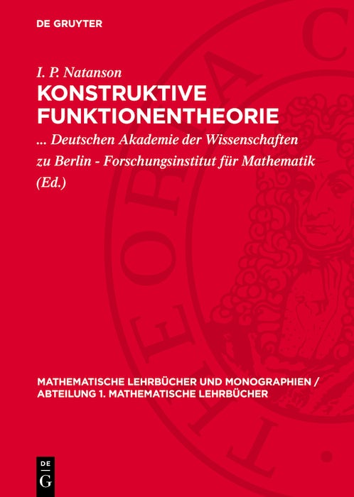 Cover image for Konstruktive Funktionentheorie, isbn: 9783112739723