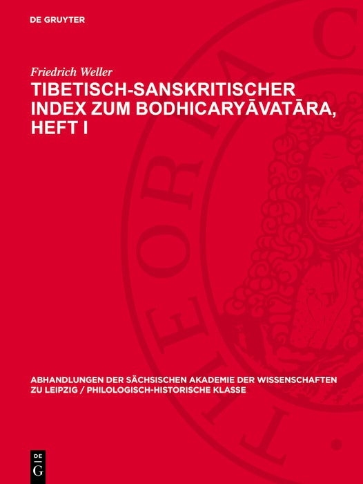 Cover image for Tibetisch-sanskritischer Index zum Bodhicaryāvatāra, Heft I, isbn: 9783112742082