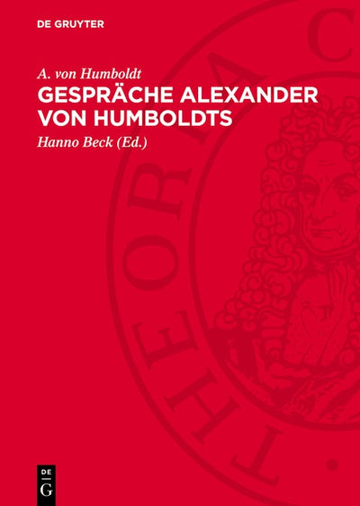 Cover image for Gespräche Alexander von Humboldts, isbn: 9783112743423