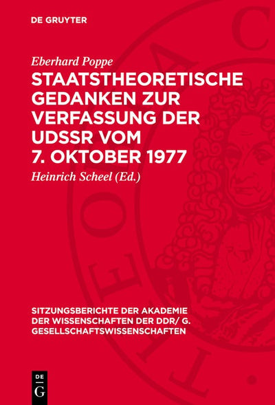 Cover image for Staatstheoretische Gedanken zur Verfassung der UdSSR vom 7. Oktober 1977, isbn: 9783112743942