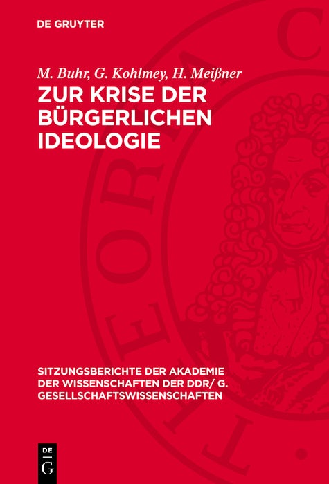 Cover image for Zur Krise der bürgerlichen Ideologie, isbn: 9783112743980