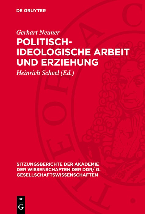 Cover image for Politisch-ideologische Arbeit und Erziehung, isbn: 9783112744000