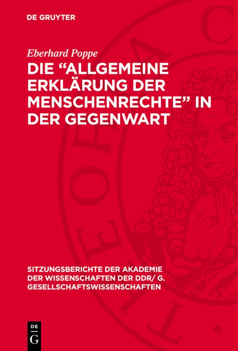 Cover image for Die „Allgemeine Erklärung der Menschenrechte“ in der Gegenwart, isbn: 9783112744185