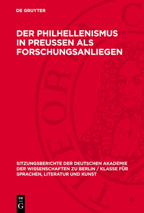 Cover image for Der Philhellenismus in Preussen als Forschungsanliegen, isbn: 9783112746042