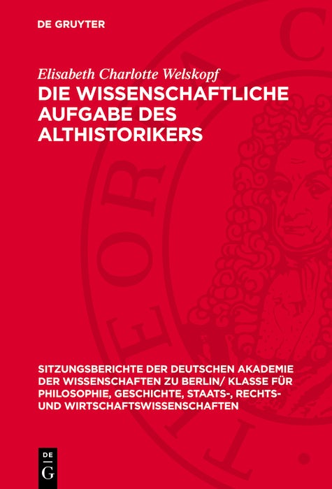 Cover image for Die wissenschaftliche Aufgabe des Althistorikers, isbn: 9783112746127