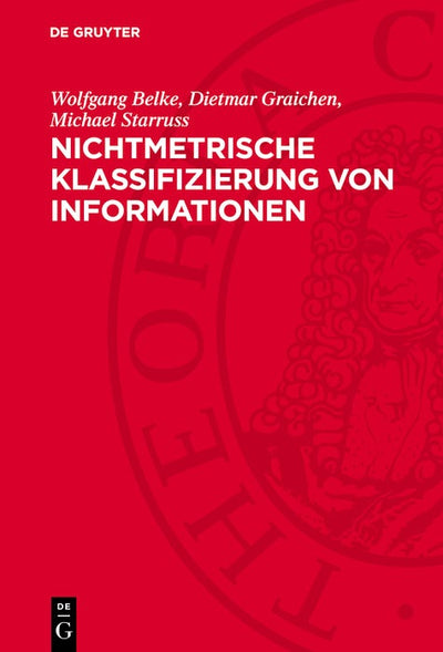 Cover image for Nichtmetrische Klassifizierung von Informationen, isbn: 9783112747520