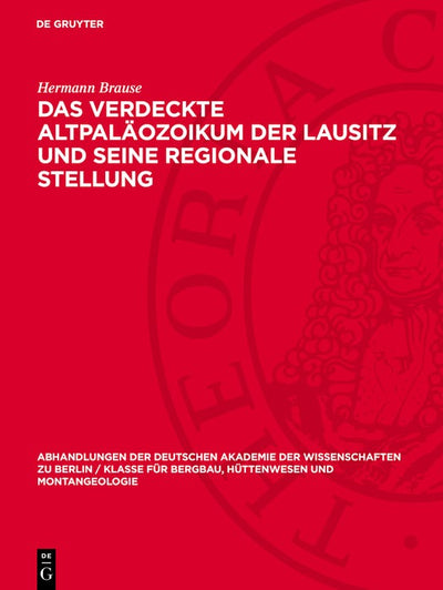 Cover image for Das verdeckte Altpaläozoikum der Lausitz und seine regionale Stellung, isbn: 9783112748688
