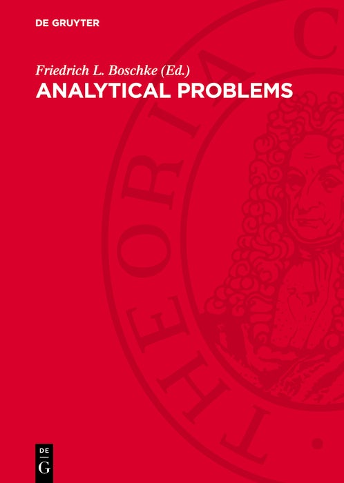 Cover image for Analytical Problems, isbn: 9783112749869