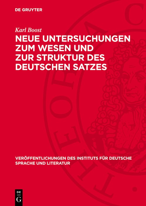 Book cover image for Neue Untersuchungen zum Wesen und zur Struktur des deutschen Satzes ISBN: 9783112750148