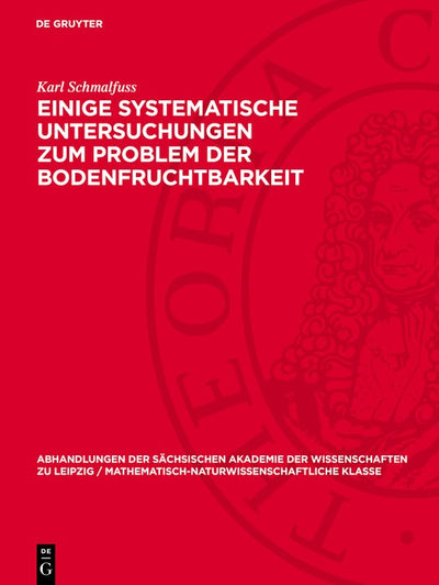 Cover image for Einige systematische Untersuchungen zum Problem der Bodenfruchtbarkeit, isbn: 9783112755501