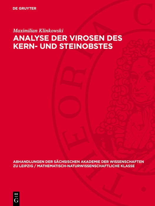 Cover image for Analyse der Virosen des Kern- und Steinobstes, isbn: 9783112755686