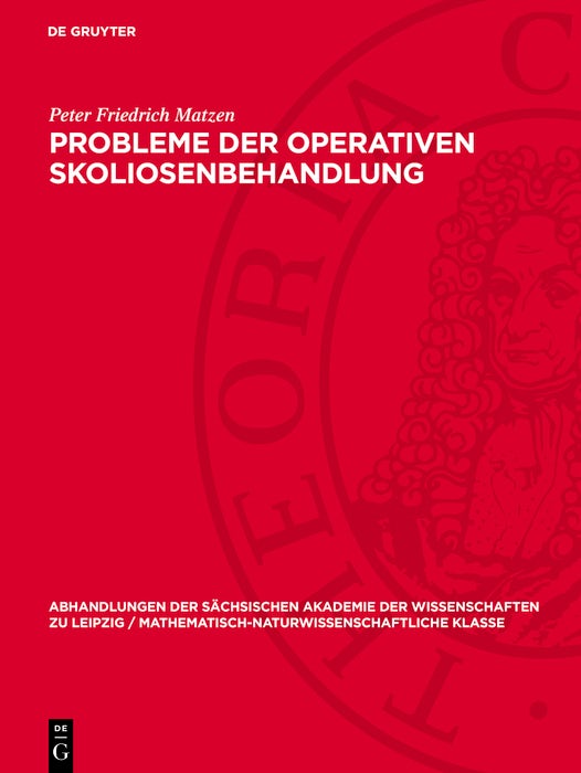 Cover image for Probleme der operativen Skoliosenbehandlung, isbn: 9783112755761