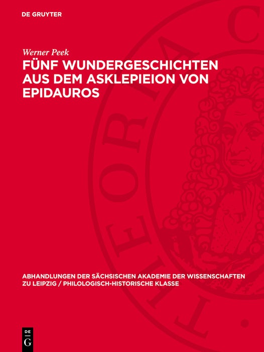 Cover image for Fünf Wundergeschichten aus dem Asklepieion von Epidauros, isbn: 9783112756942