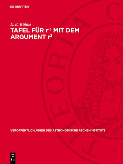 Tafel für r<sup>-3</sup> mit dem Argument r<sup>2</sup>