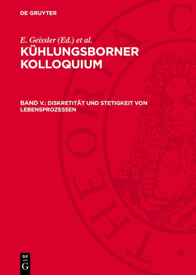 Cover image for Diskretität und Stetigkeit von Lebensprozessen, isbn: 9783112765661