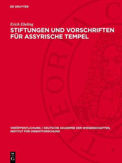 Cover image for Stiftungen und Vorschriften für assyrische Tempel, isbn: 9783112766286