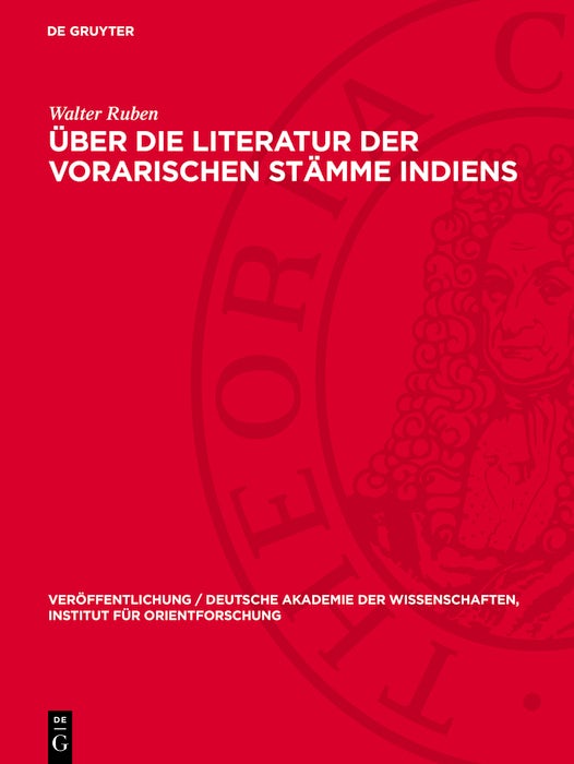 Cover image for Über die Literatur der vorarischen Stämme Indiens, isbn: 9783112766408