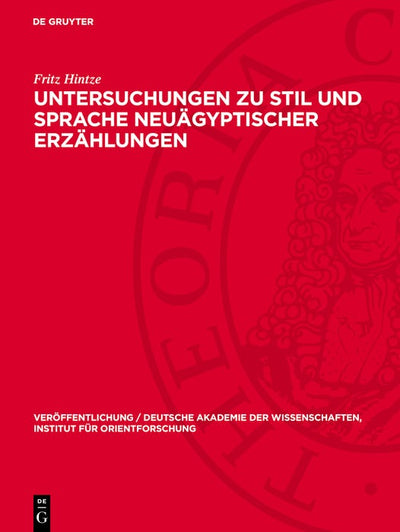 Cover image for Untersuchungen zu Stil und Sprache neuägyptischer Erzählungen, isbn: 9783112766446