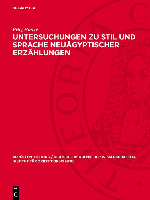 Cover image for Untersuchungen zu Stil und Sprache neuägyptischer Erzählungen, isbn: 9783112766446