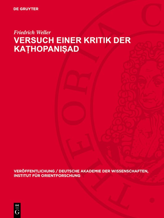 Cover image for Versuch einer Kritik der Kaṭhopaniṣad, isbn: 9783112766484