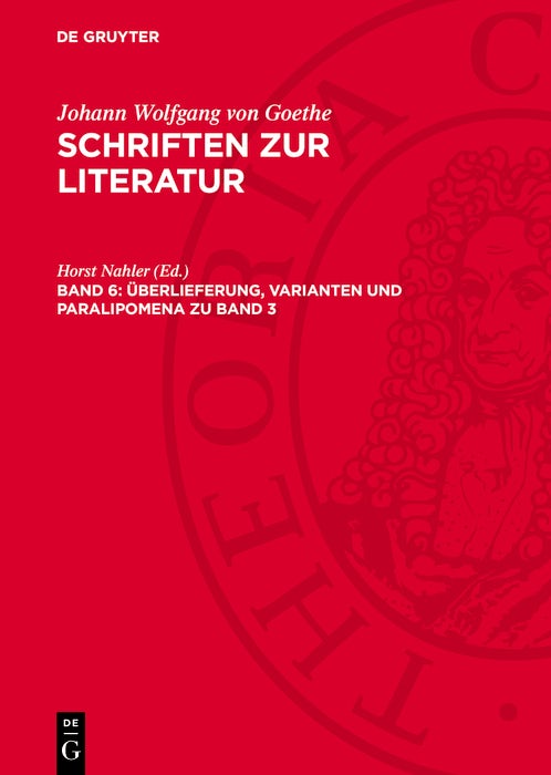 Cover image for Überlieferung, Varianten und Paralipomena zu Band 3, isbn: 9783112770221