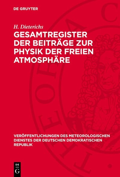 Cover image for Gesamtregister der Beiträge zur Physik der freien Atmosphäre, isbn: 9783112771563