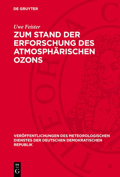 Cover image for Zum Stand der Erforschung des atmosphärischen Ozons, isbn: 9783112771648