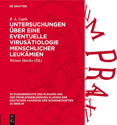 Cover image for Untersuchungen über eine eventuelle Virusätiologie menschlicher Leukämien, isbn: 9783112771761