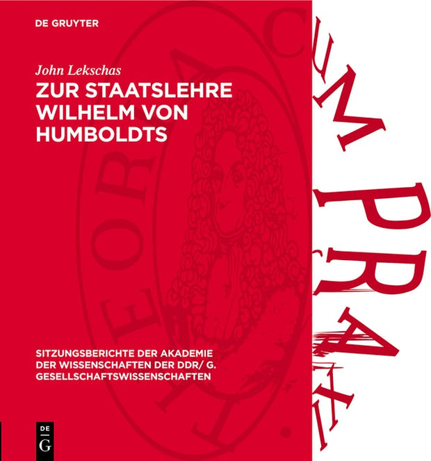 Cover image for Zur Staatslehre Wilhelm von Humboldts, isbn: 9783112772003