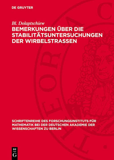Bemerkungen über die Stabilitätsuntersuchungen der Wirbelstrassen