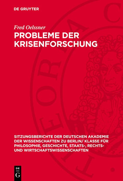 Cover image for Probleme der Krisenforschung, isbn: 9783112775264