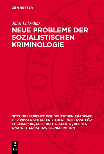 Cover image for Neue Probleme der sozialistischen Kriminologie, isbn: 9783112775707