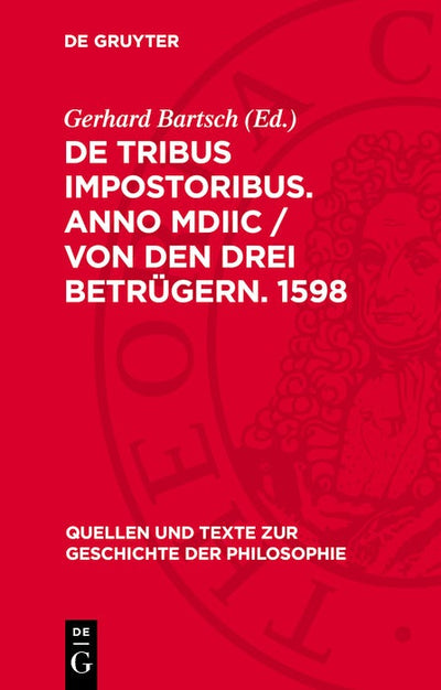 Cover image for De tribus impostoribus. Anno MDIIC / Von den drei Betrügern. 1598, isbn: 9783112777220