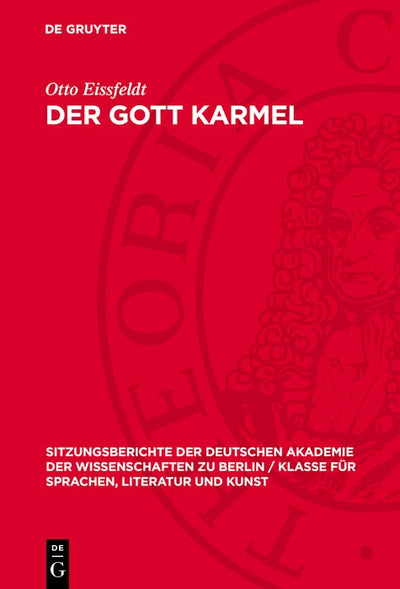 Cover image for Der Gott Karmel, isbn: 9783112777305