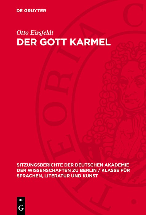 Cover image for Der Gott Karmel, isbn: 9783112777305