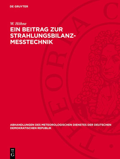 Cover image for Ein Beitrag zur Strahlungsbilanz-Messtechnik, isbn: 9783112777541