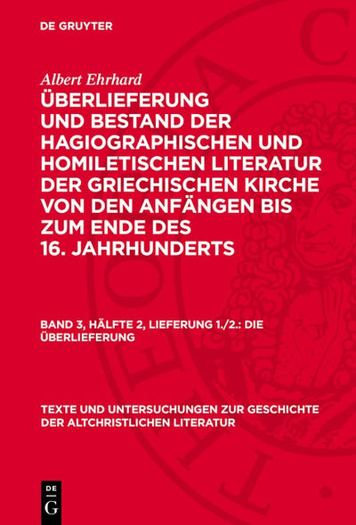Cover image for Die Überlieferung, isbn: 9783112778821