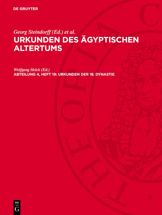 Cover image for Urkunden der 18. Dynastie, isbn: 9783112779347