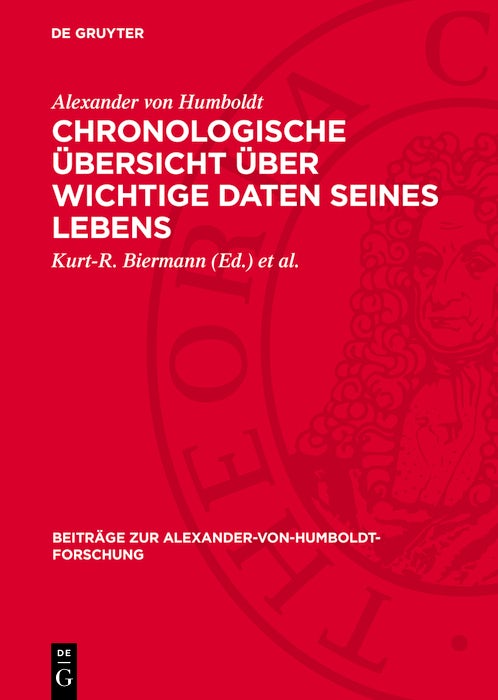 Cover image for Chronologische Übersicht über wichtige Daten seines Lebens, isbn: 9783112779668