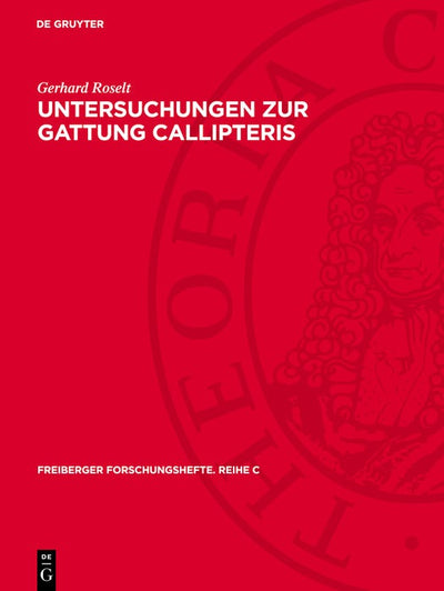 Cover image for Untersuchungen zur Gattung Callipteris, isbn: 9783112782989