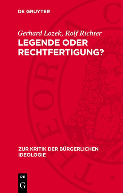 Cover image for Legende oder Rechtfertigung?, isbn: 9783112784402