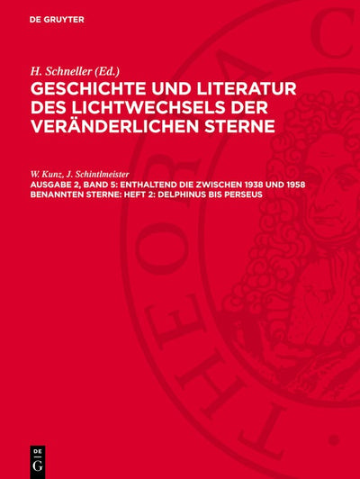 Cover image for Enthaltend die zwischen 1938 und 1958 benannten Sterne: Heft 2: Delphinus bis Perseus, isbn: 9783112784488