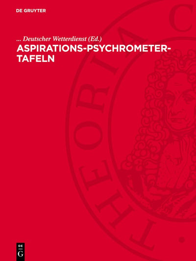 Cover image for Aspirations-Psychrometer-Tafeln, isbn: 9783112785683